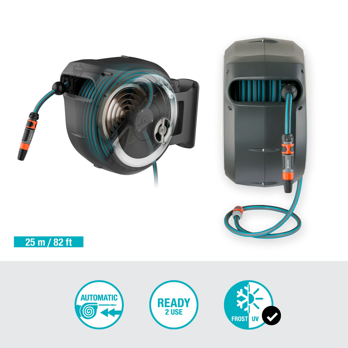 Gardena Wand-Schlauchbox RollUp M/L 25 m